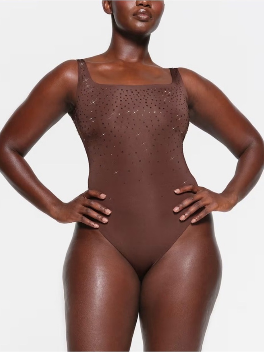 SKIMS x Swarovski Square Neck Bodysuit